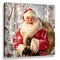 Glow Decor 10" x 10" Red and Brown Birch Forest Santa Embellished Pizazz Wall Art